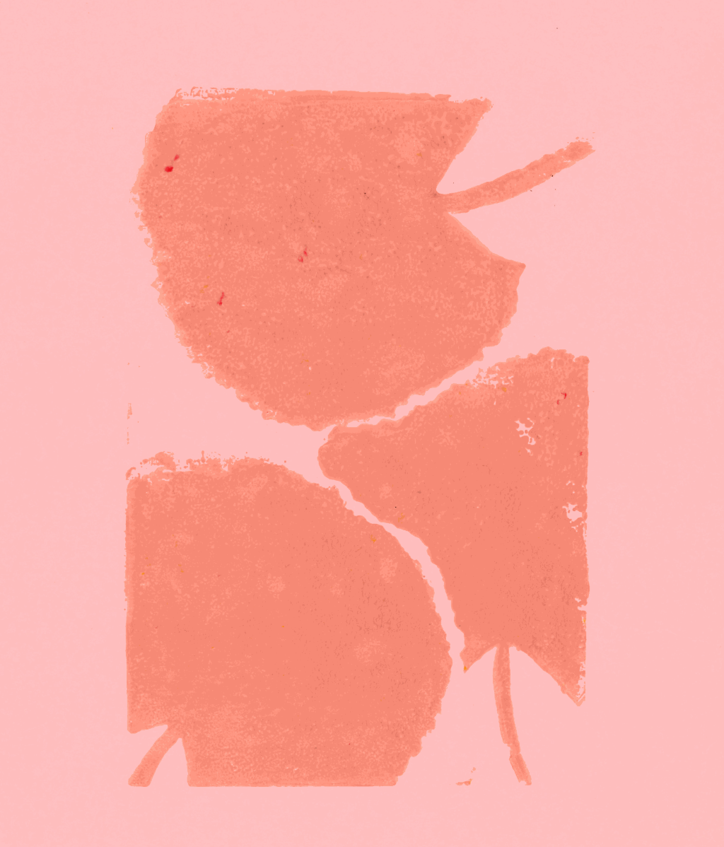 linogravure gravure impression ginkgo végétal feuille monochrome