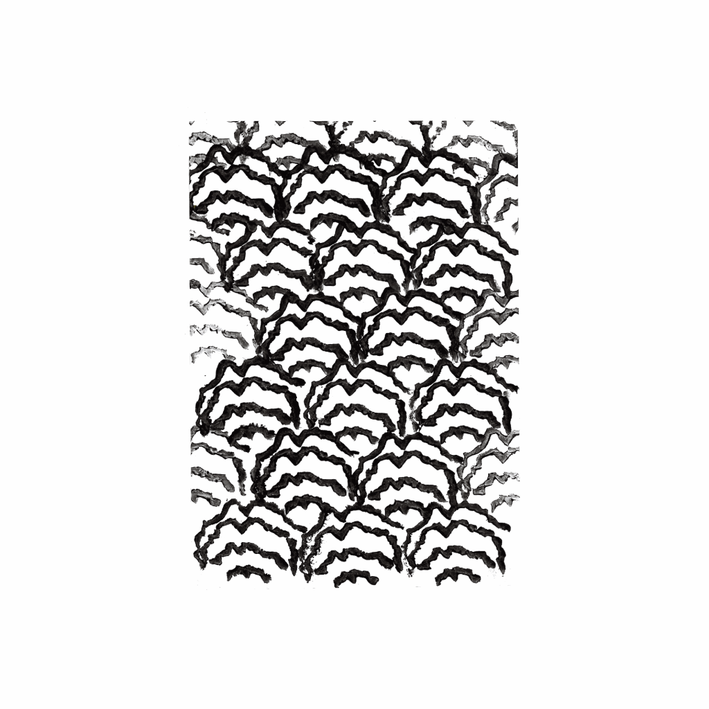 tampon gravure impression ginkgo végétal feuille motif